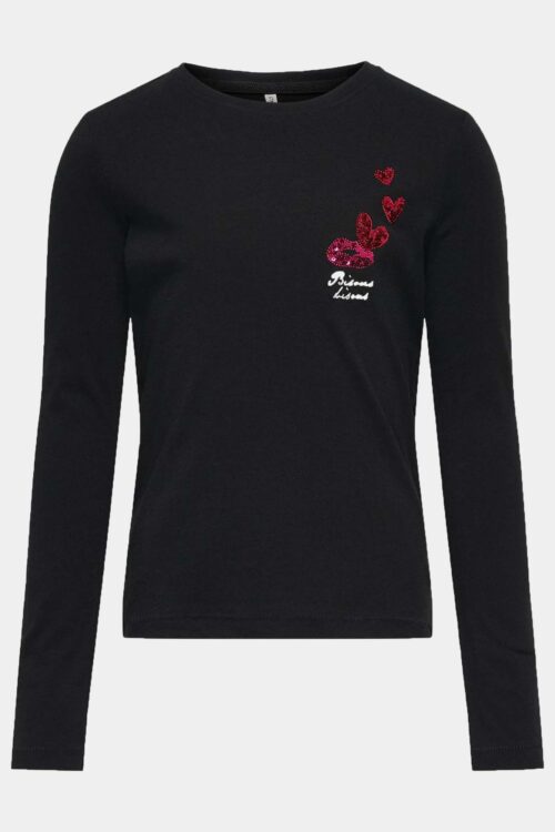 Only T-Shirt Ragazza M/L Kogkita 15332336 - Nero