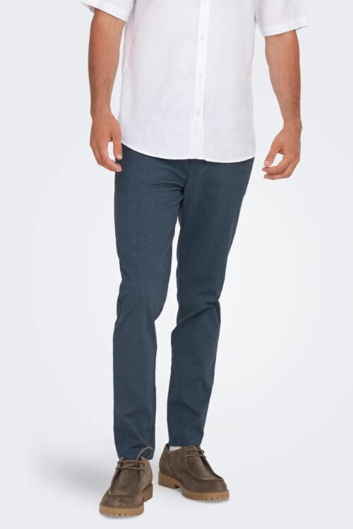 Only & Sons Pantalone Slim Fit Microfantasia MARK 22028132 - Indaco