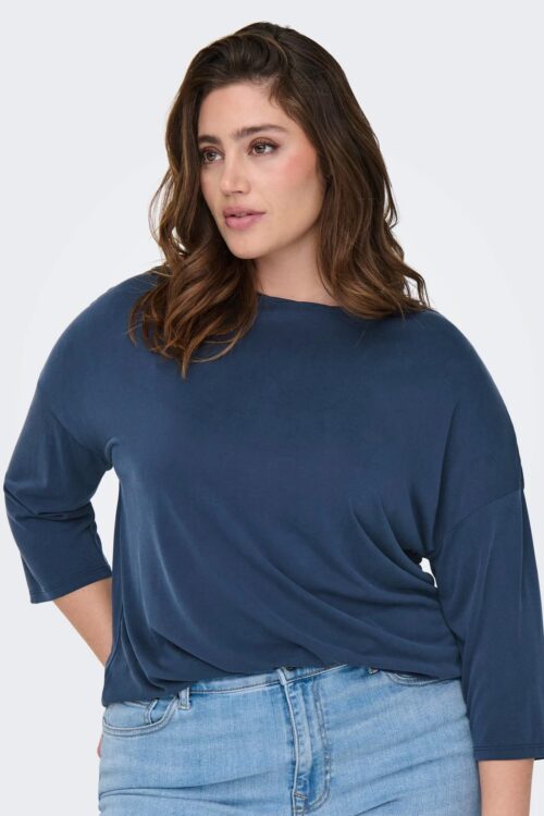 Only Carmakoma T-Shirt Manica 3/4 Carhannah 15339880 - Blu