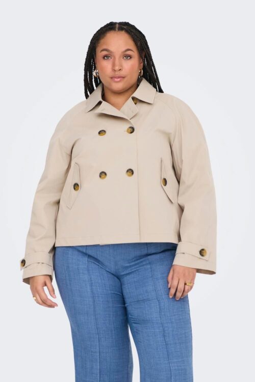 Only Carmakoma Trench Corto Caraprill 15344178 - Beige