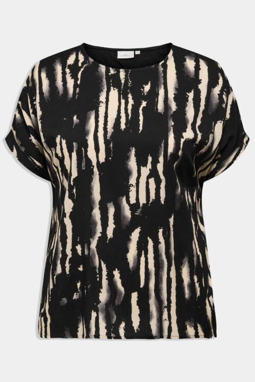 Only Carmakoma T-Shirt Viscosa M/C Carmikaela 15344296 - Fantasia Nero