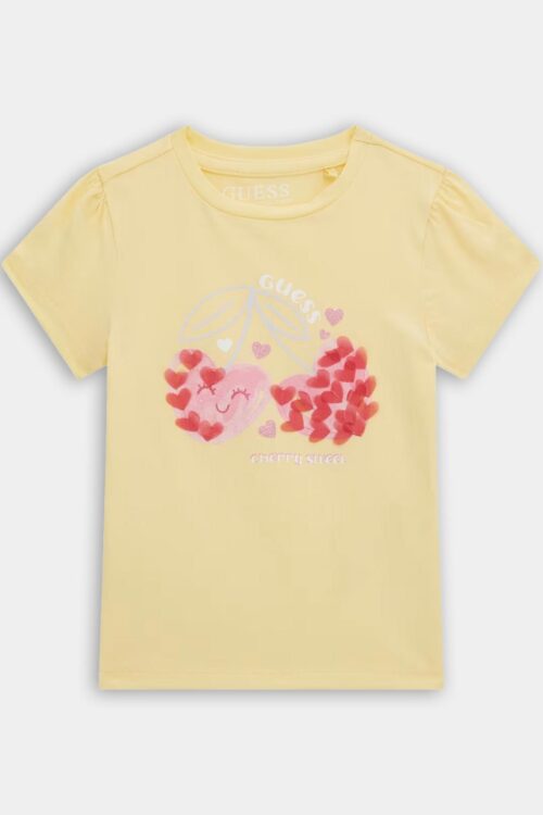 Guess T-Shirt M/C Bimba K5GI03 K6YW4 - Giallo G2Q5