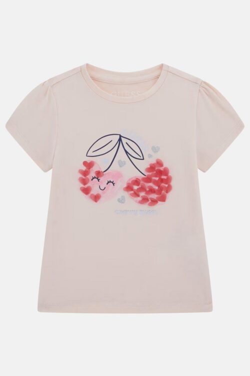 Guess T-Shirt M/C Bimba K5GI03 K6YW4 - Rosa