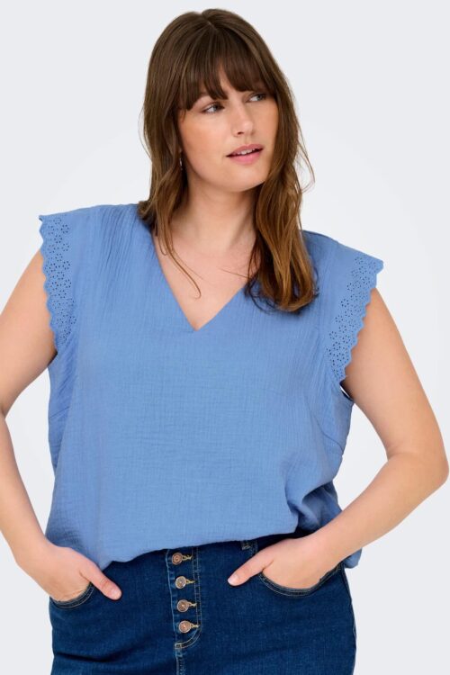 Only Carmakoma Blusa S/M Carthira 15324431 - Turchese