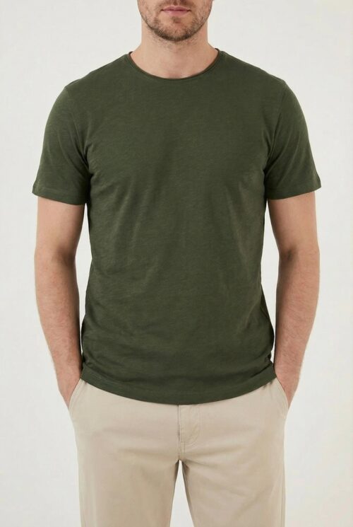 Markup T-Shirt M/C Extra Fine G/Collo MK11009 - Militare
