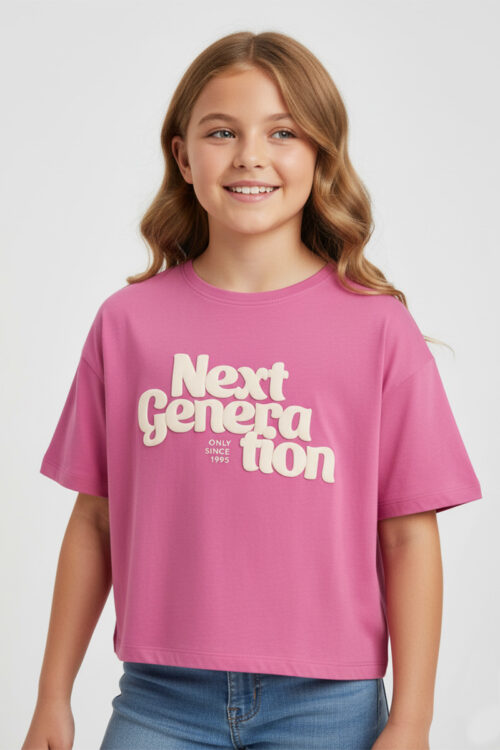 Only T-Shirt Ragazza M/C Over Kogolivia 15351868 - Fucsia