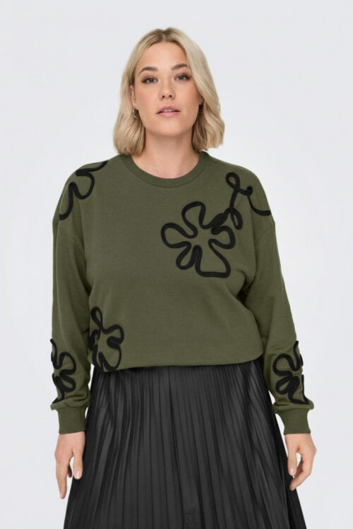 Only Carmakoma Felpa Garzata Carhima 15332117 - Militare