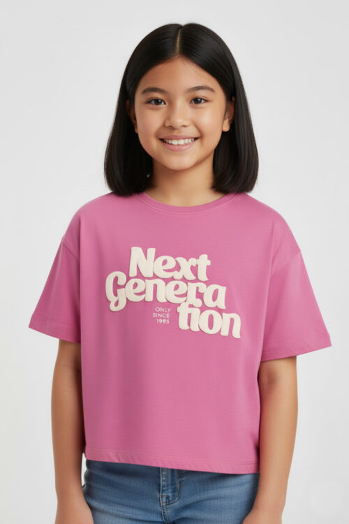 Only T-Shirt Bimba M/C Over Kogolivia 15351868 - Fucsia