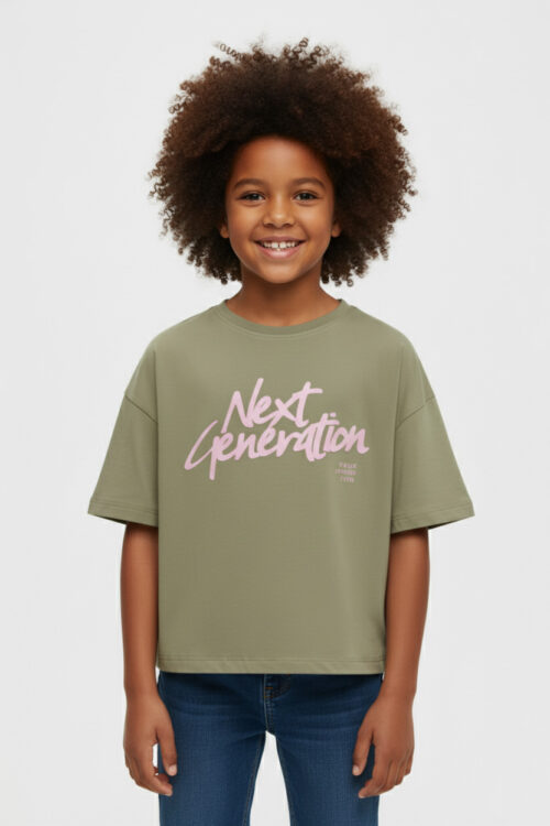 Only T-Shirt Bimba M/C Over Kogolivia 15351868 - Militare