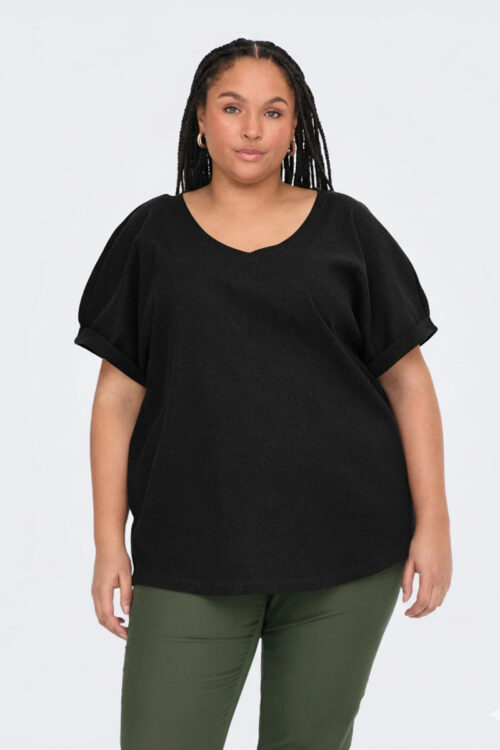 Only Carmakoma T-Shirt a Coste Carasia 15339882 - Nero