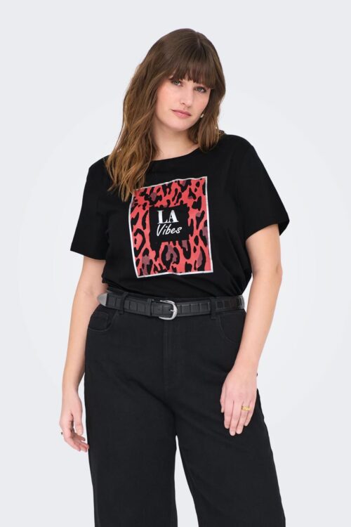 Only Carmakoma T-Shirt M/C Carboostery 15325353 - Nero