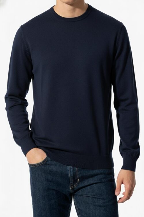 Markup Girocollo F.12 in Viscosa Blend MK20010 - Blu
