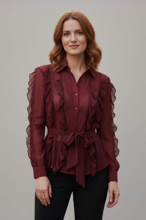 Markup Camicia in Georgette M/L MW9630016 - Bordeaux