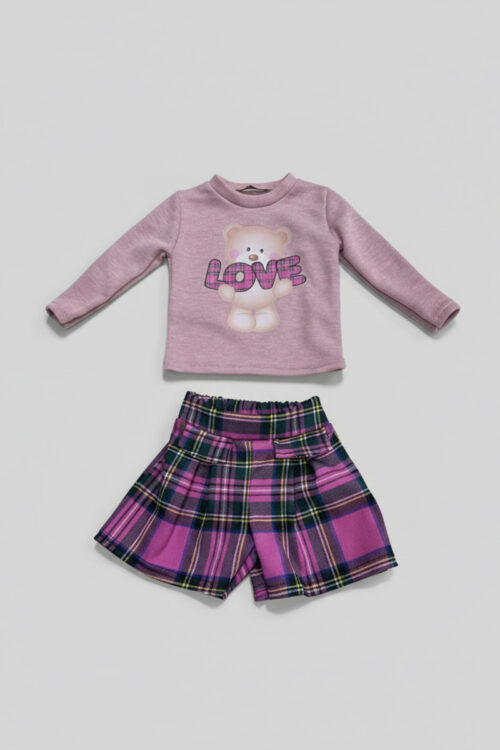 Fun Paris Completo Neonata 0232 - Rosa Antico