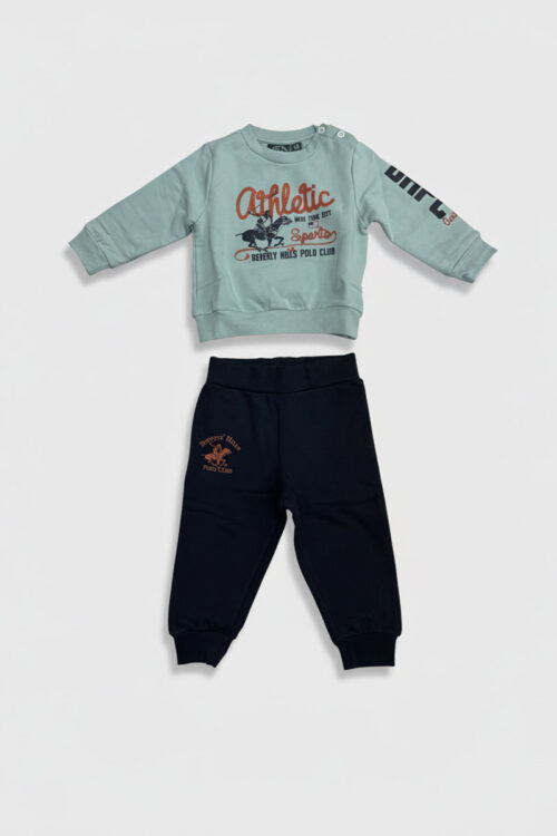 Polo Club Completo Felpa Neonato 7671T0001 - Salvia