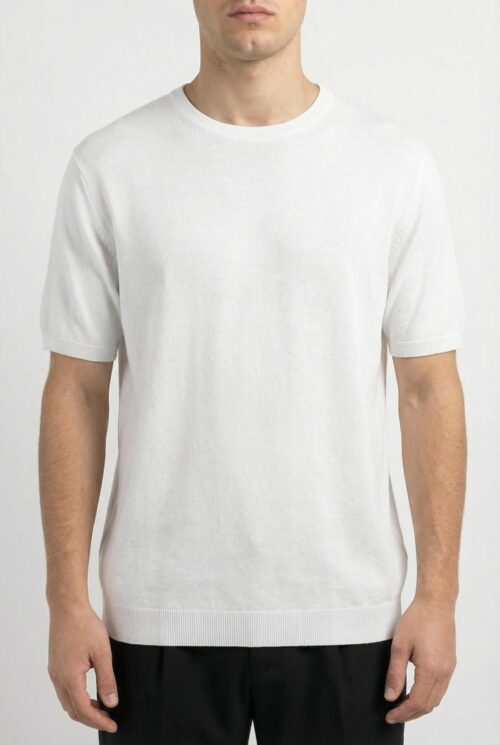 Maglia Basic in Filo MT955 - Bianco