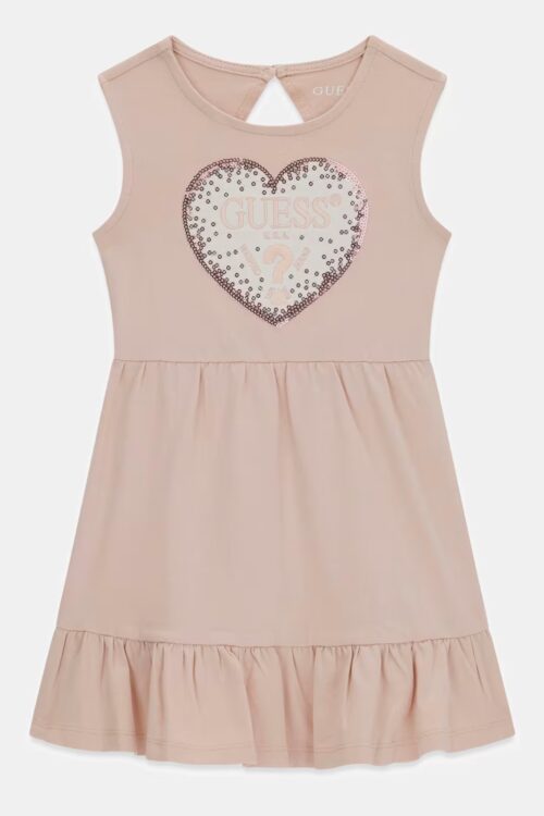 Guess Vestina Bimba Smanicata in Jersey K6GK12 K6YW4 - Rosa Antico