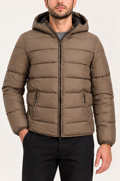 Datch Giubbotto Uomo con Cappuccio DM8580 - Fango