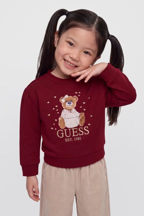 Guess Felpa Bimba Girocollo K6BQ02 K5894 - Bordeaux