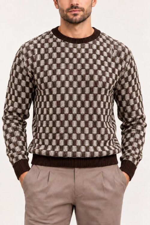 Moro Maglia Girocollo Bicolore Link MIM288 - Moro