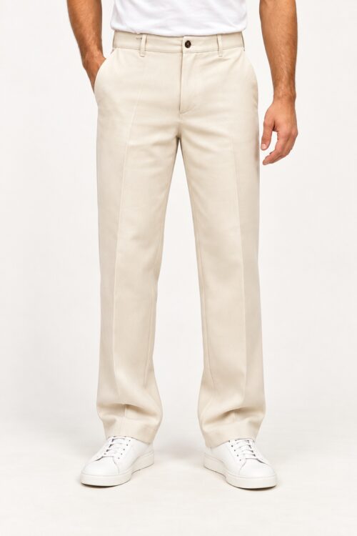 Moro Pantalone Loose Fit Tasca America in PolIviscosa MIS2799 - Beige