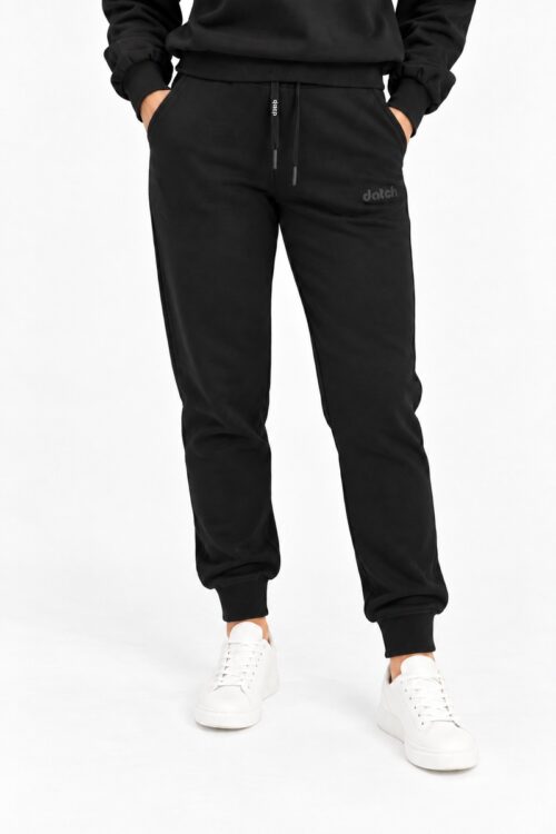 Datch Pantalone Felpa con Polsini DW2201 - Nero